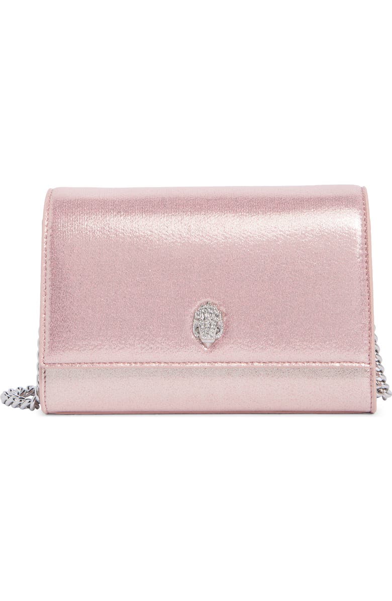 Kurt Geiger London Satin Clutch, Main, color, Pale Pink