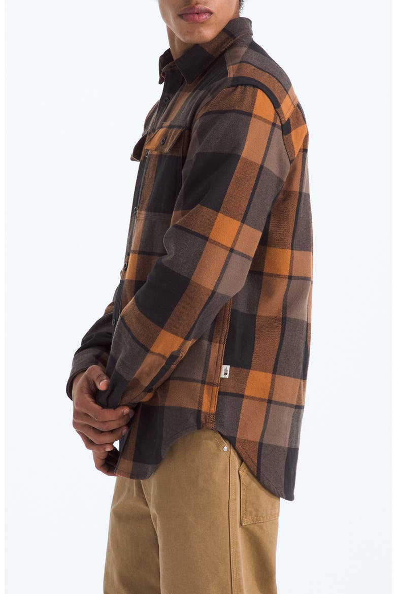 Arroyo Plaid Cotton Flannel Button-Up Shirt, Alternate, color, BURNT UMBER MACRO SMALL PLAID