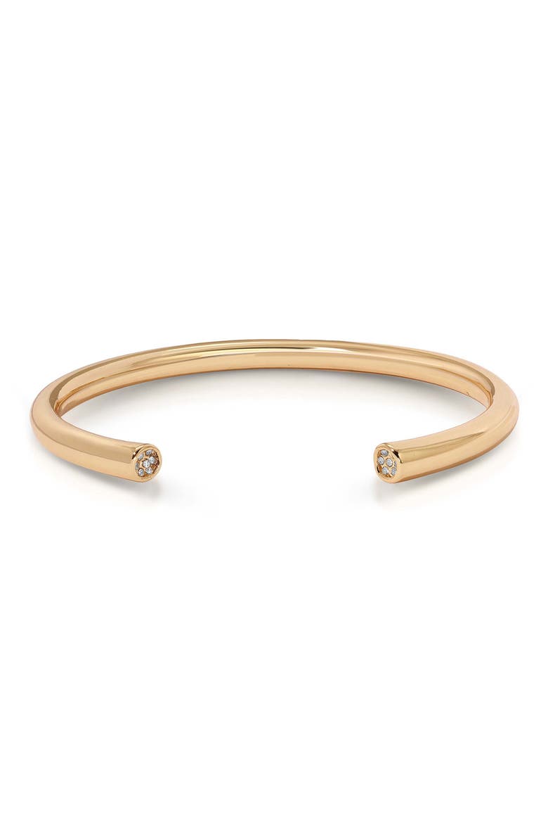 18k Gold Plated Open Cuff Bracelet, Main, color, GOLD