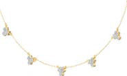 Everlee Multi Shape Cluster Station Lab Diamond Necklace in 14K