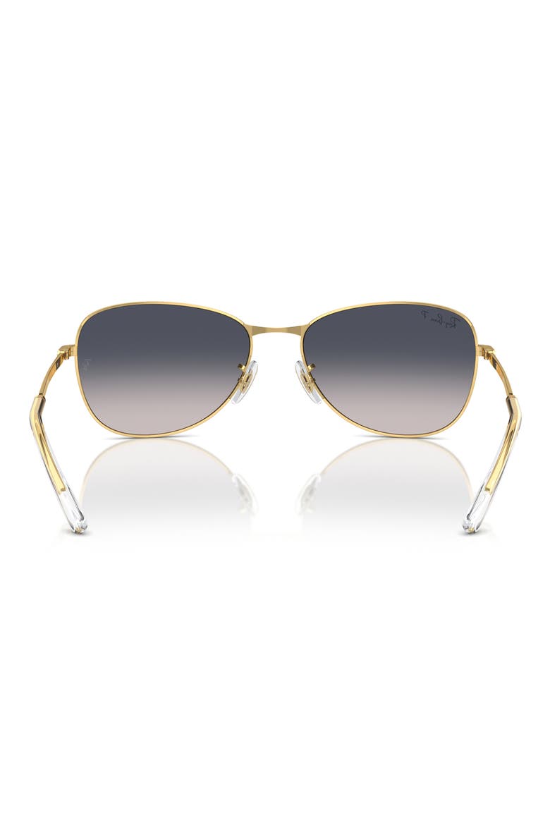 56mm Polarized Pilot Sunglasses, Alternate, color, GOLD FLASH