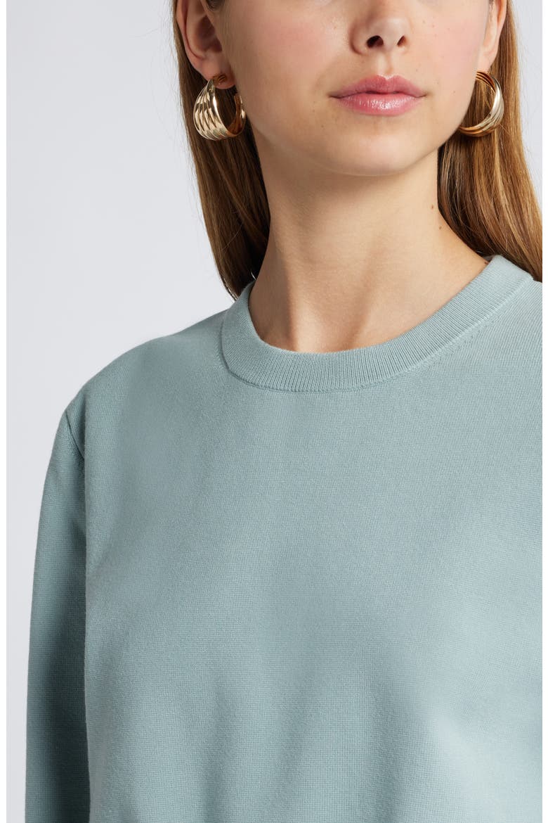 Blousson Sweater, Alternate, color, TEAL POND