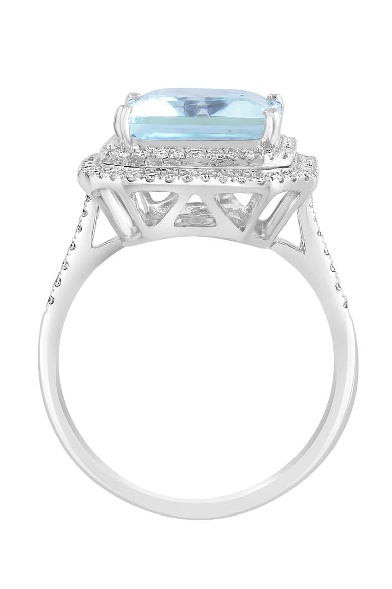 14K White Gold Aquamarine Horizon Ring, Alternate, color, Blue