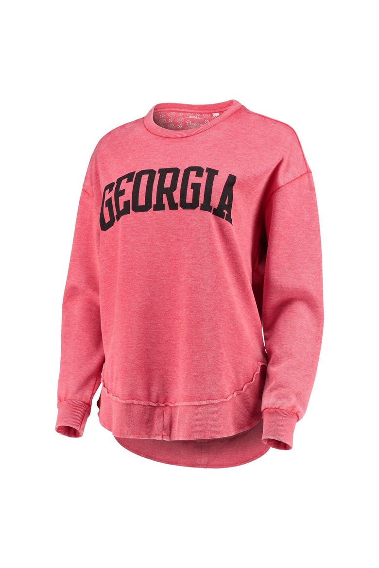 Women's Pressbox Red Georgia Bulldogs Vintage Wash Pullover Sweatshirt, Alternate, color, Red