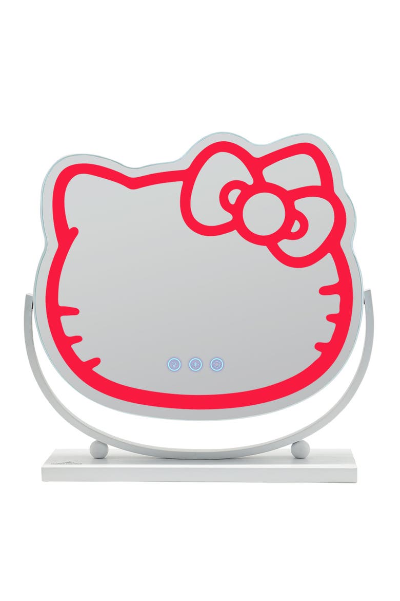 Hello Kitty® Kawaii LED Tabletop Makeup Mirror with Base, Alternate, color, White