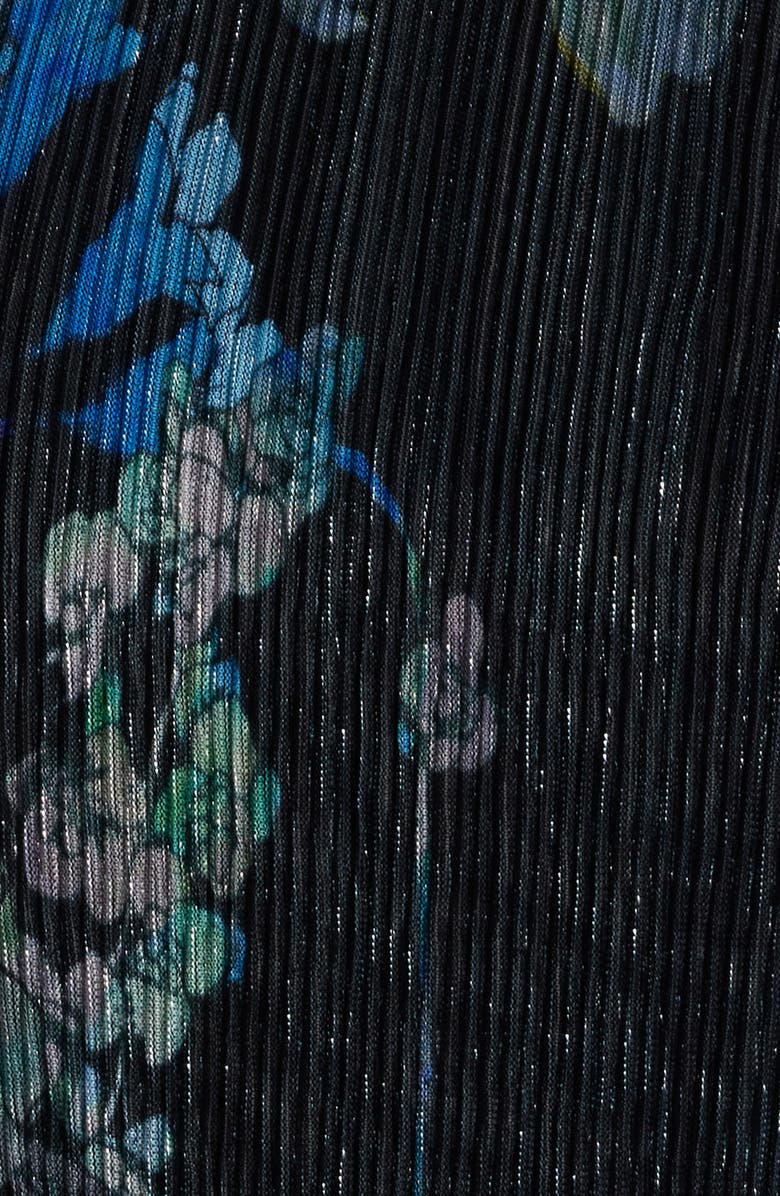 Dress the Population Kirsi Metallic Floral Long Sleeve Minidress, Alternate, color,