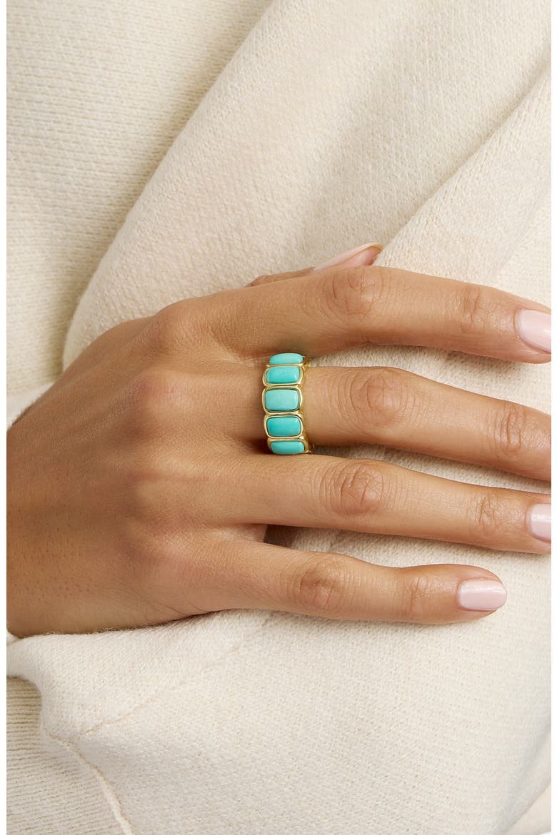 Howlite Bezel Ring, Alternate, color, GOLD
