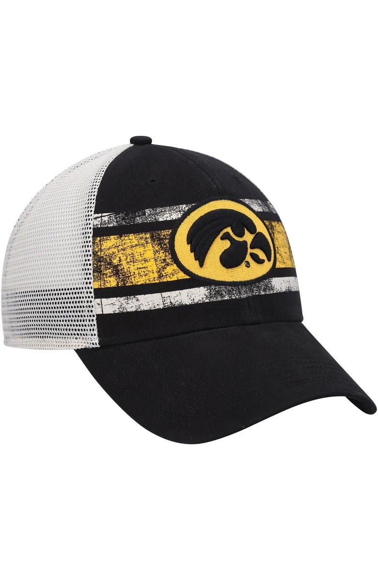 '47 Men's '47 Black/White Iowa Hawkeyes Interlude MVP Trucker Snapback Hat, Alternate, color, 