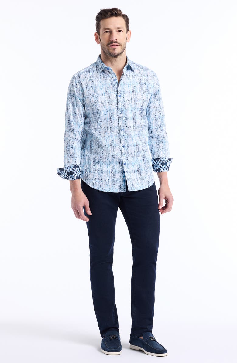 Robert Graham Alahmar Classic Fit Stretch Button-Up Shirt, Alternate, color, Light Blue