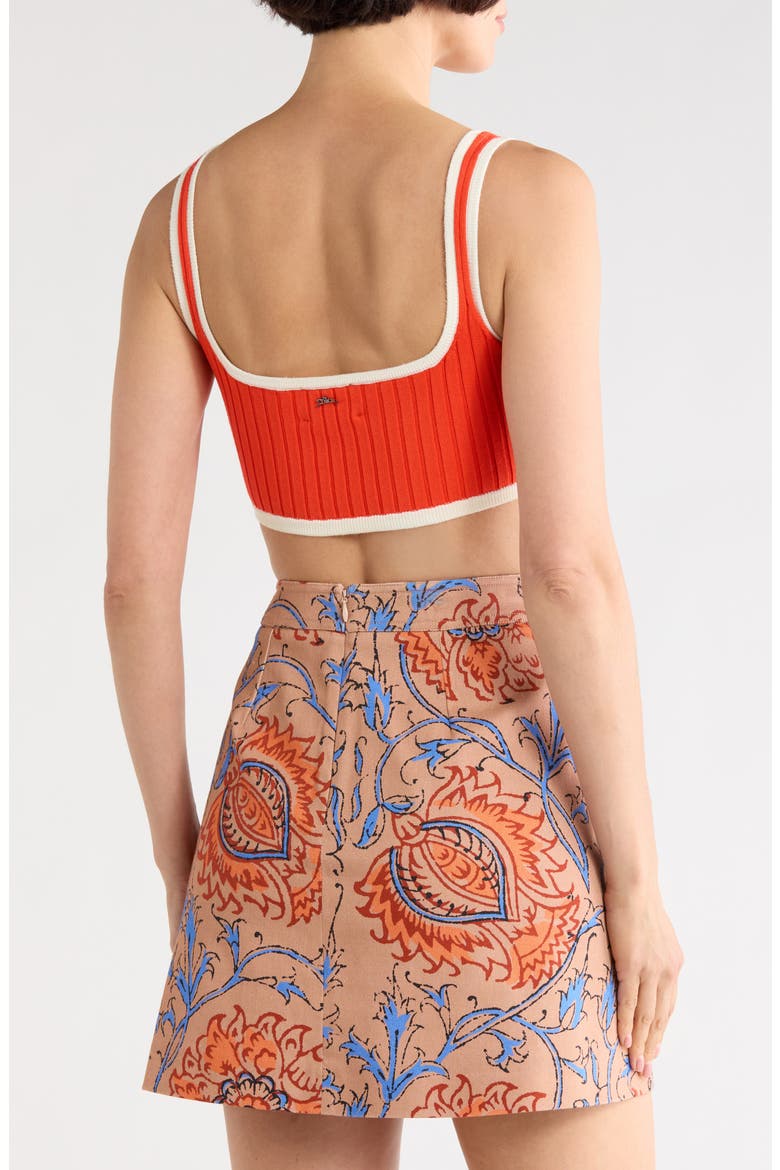 Ribbed Bralette, Alternate, color, ORANGE