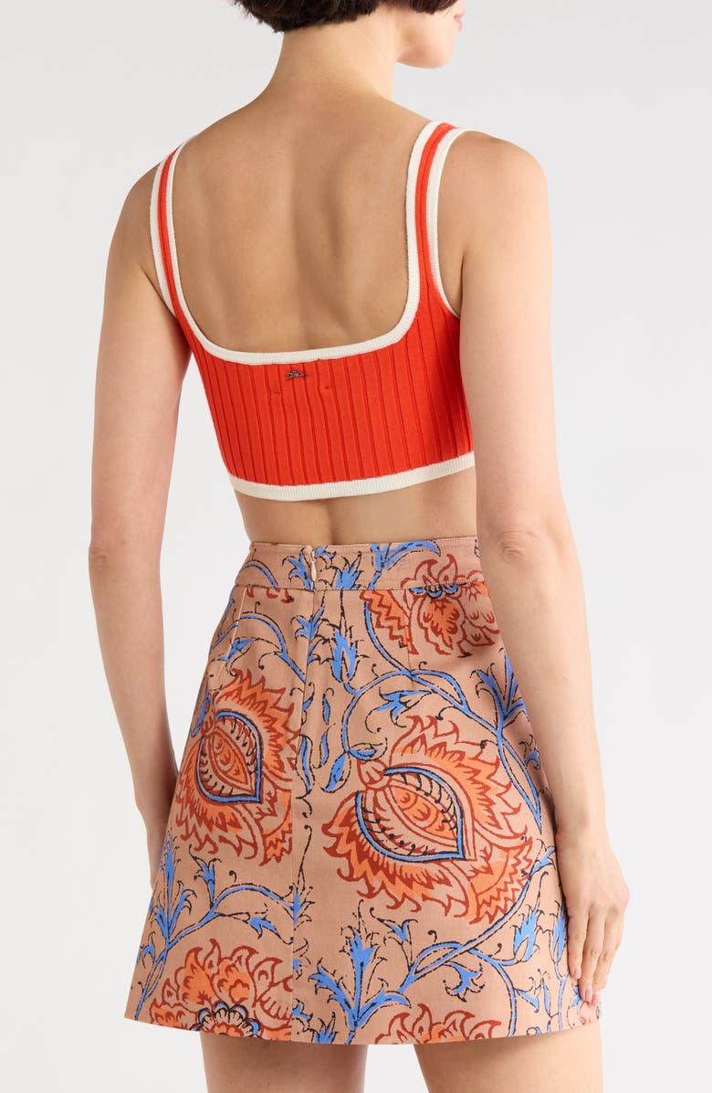 Longchamp Ribbed Bralette, Alternate, color, Orange