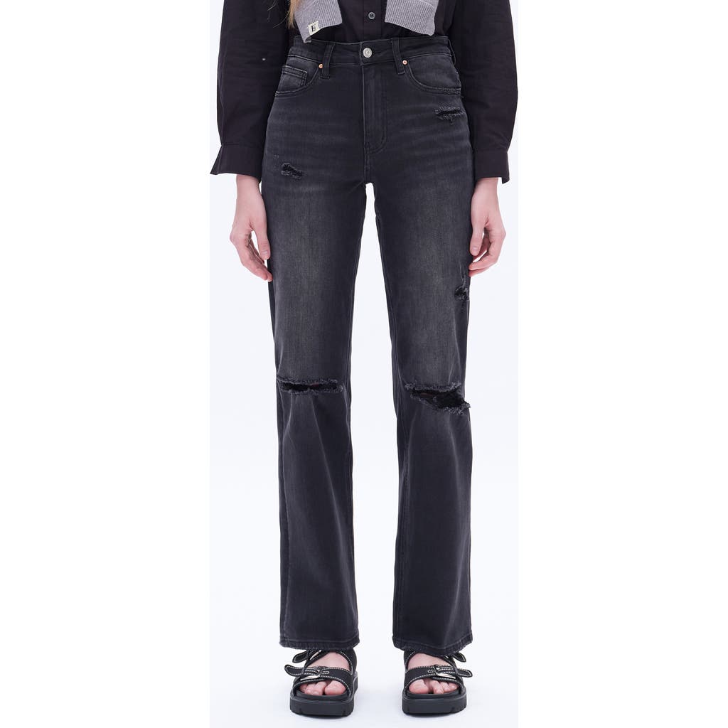 Shop Bayeas High Waist Distressed Flare Jeans