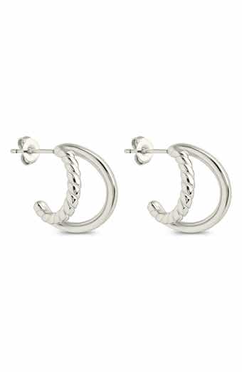 Acacia Double Row Huggie Hoop Earrings