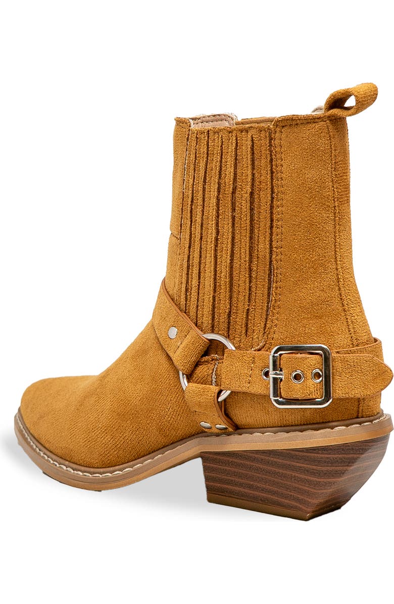 CHASE AND CHLOE Yareli Western Buckle Chelsea Boot, Alternate, color, Tan