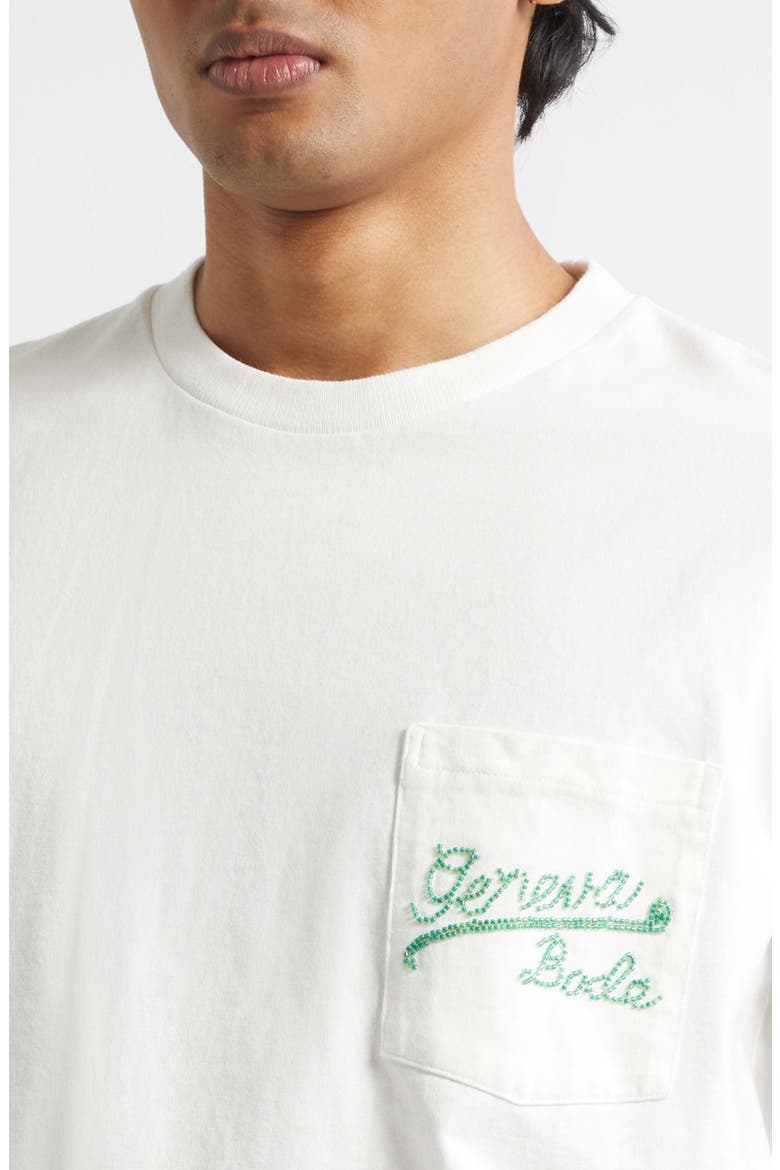 Beaded Geneva Pocket T-Shirt, Alternate, color, CREAM