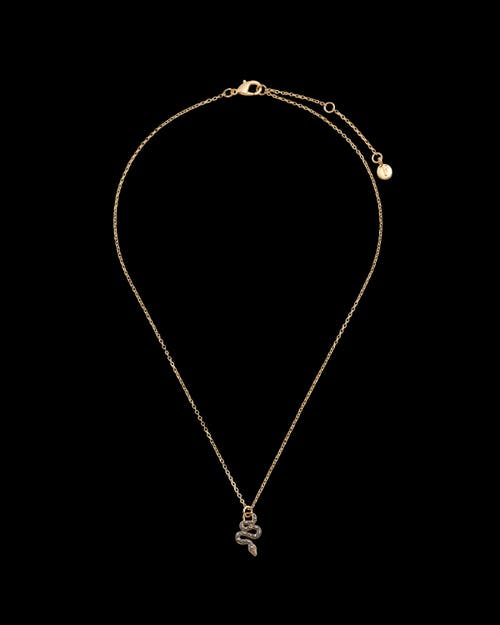 Fable England Celestial Snake Necklace In Brown