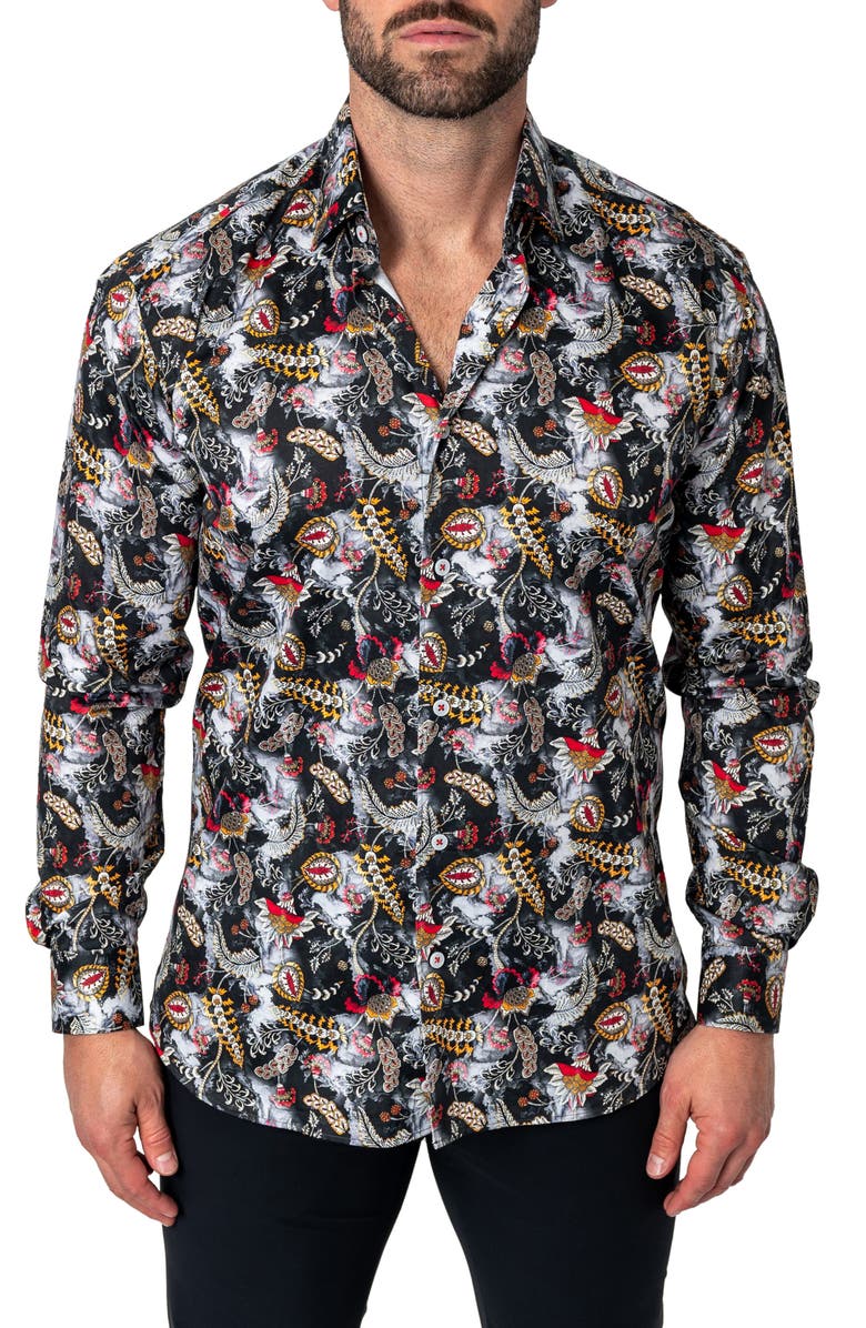 Maceoo Fibonacci Fairytale Regular Fit Cotton Button-Up Shirt, Main, color, 