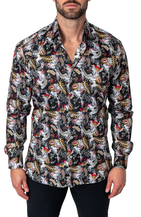 Fibonacci Fairytale Regular Fit Cotton Button-Up Shirt