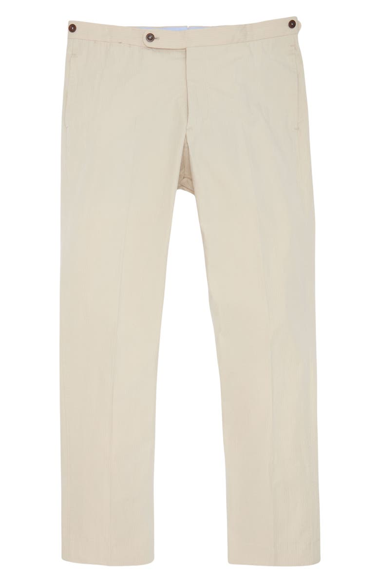 Sid Mashburn Slim Fit Flat Front Cotton Seersucker Pants, Alternate, color,