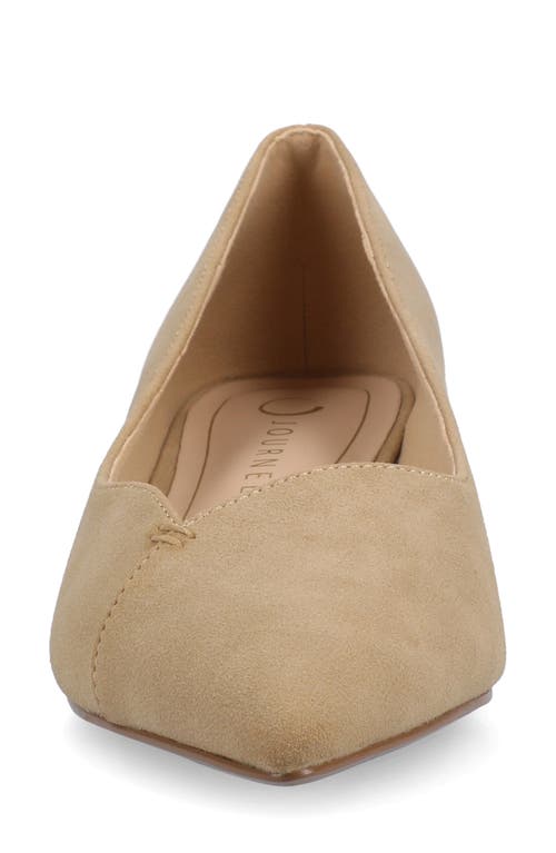 Journee Collection Carmin Pointed Toe Flat In Sand