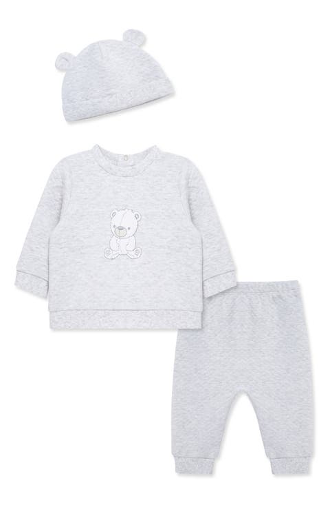 Bear Sweatshirt, Joggers & Hat Set (Baby)