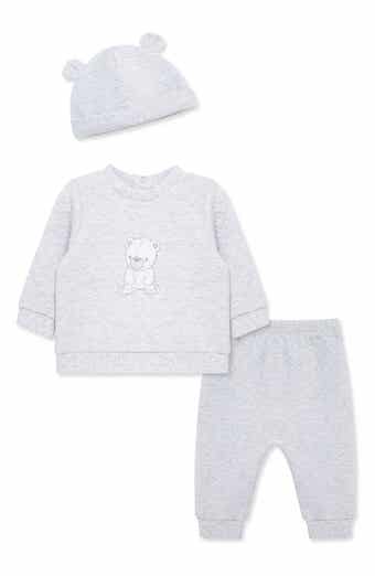 Little Me Bear Sweatshirt, Joggers & Hat Set