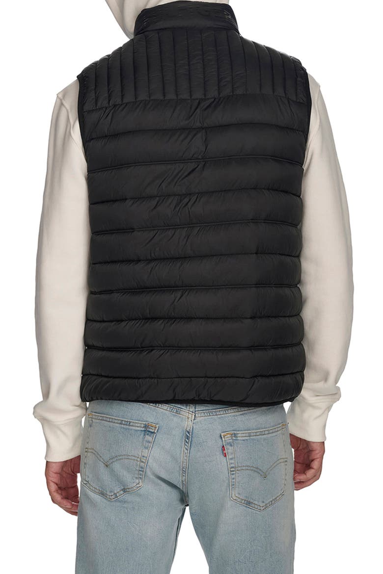 Quilted Nylon Vest, Alternate, color, BLACK