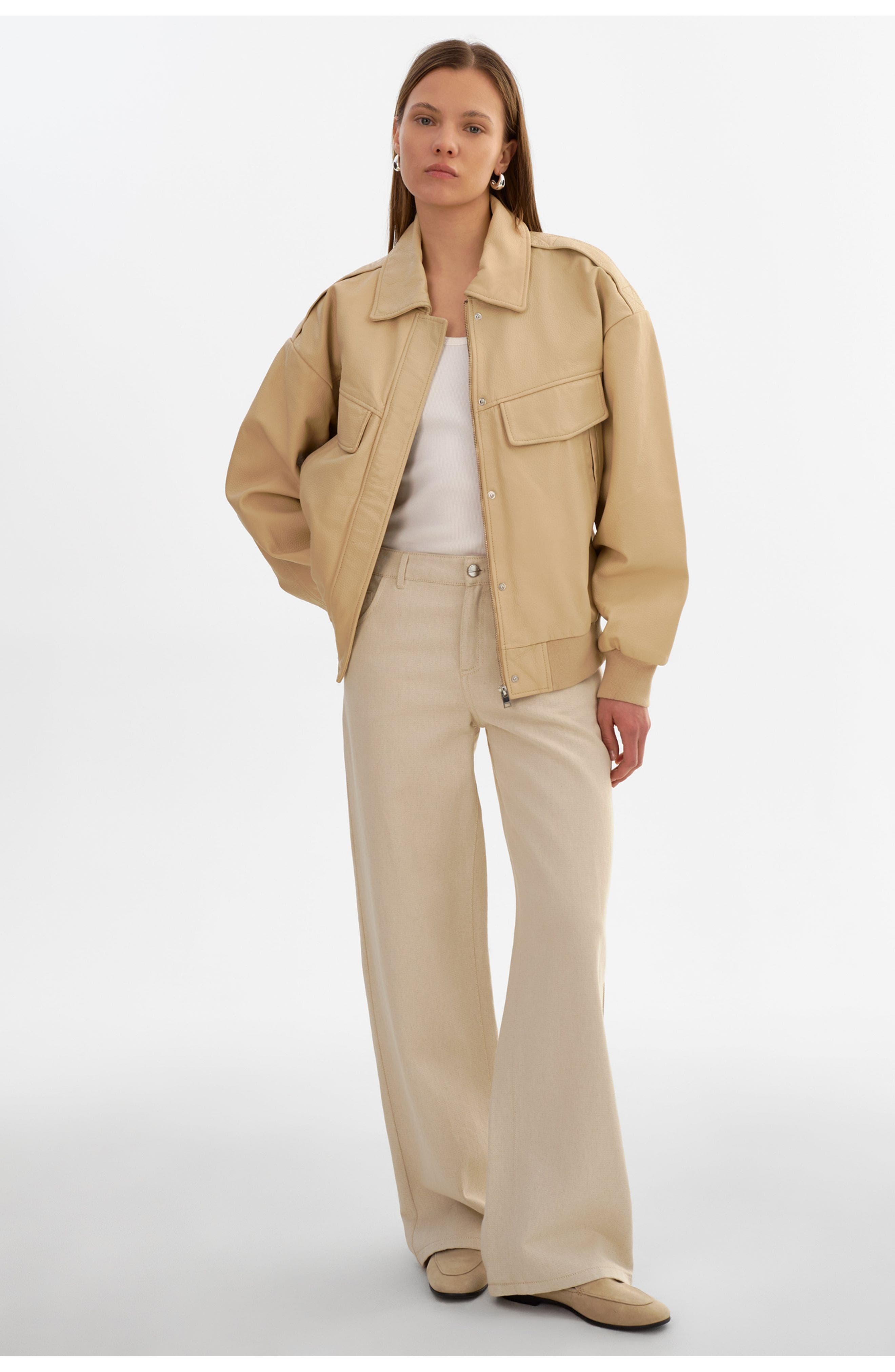 Trevanna | Leather Bomber Jacket - image 2