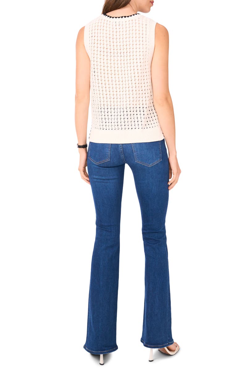 Halogen<sup>®</sup> Pointelle Sleeveless Sweater, Alternate, color, New Ivory