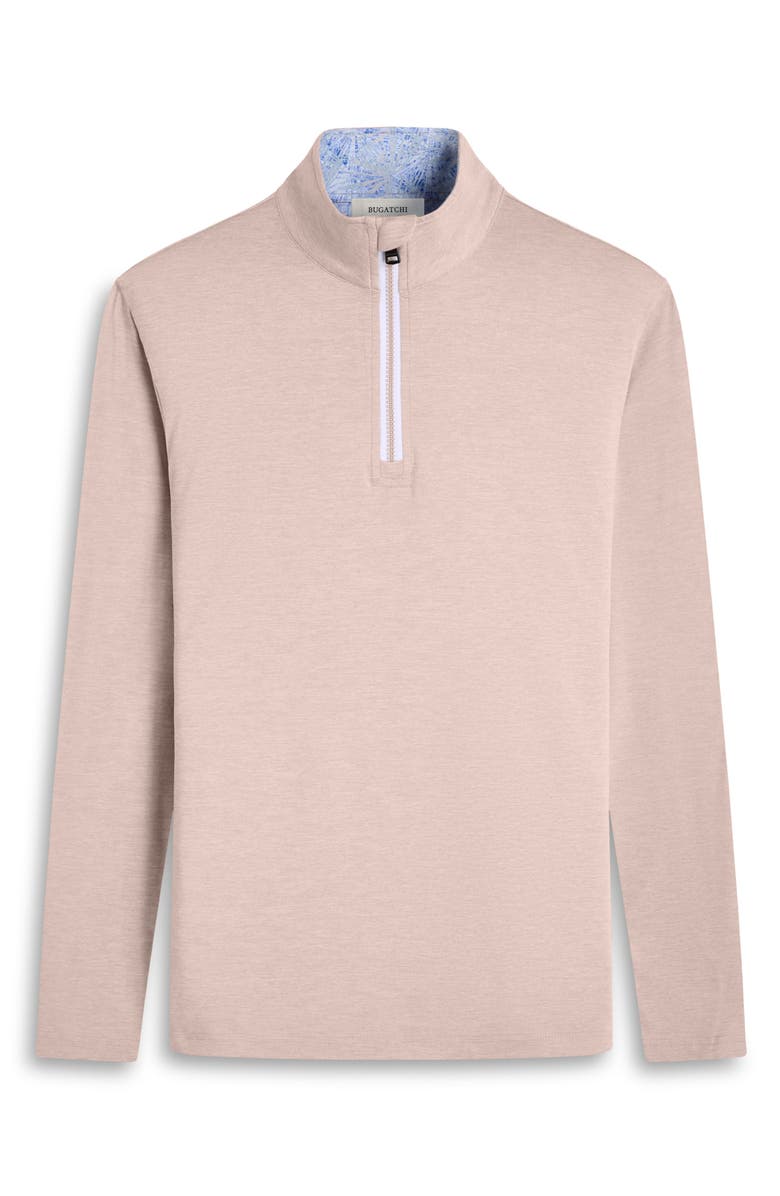 Bugatchi Quarter Zip Performance Pullover, Alternate, color, Sand