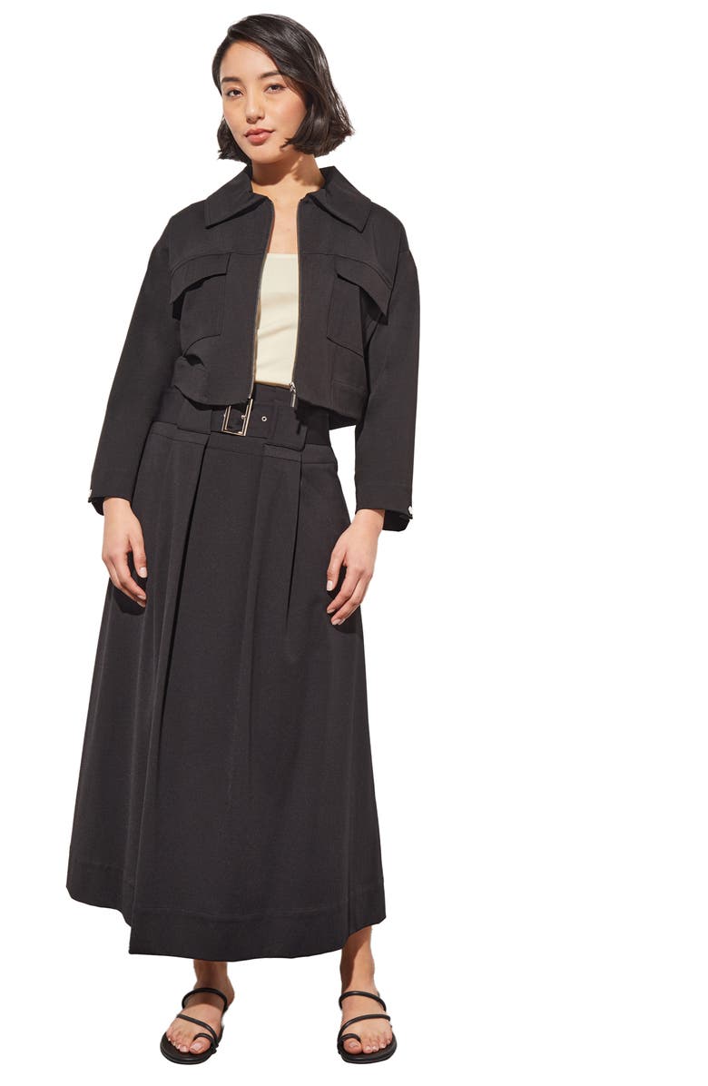 Ming Wang Zip Front Crop Jacket, Alternate, color, 