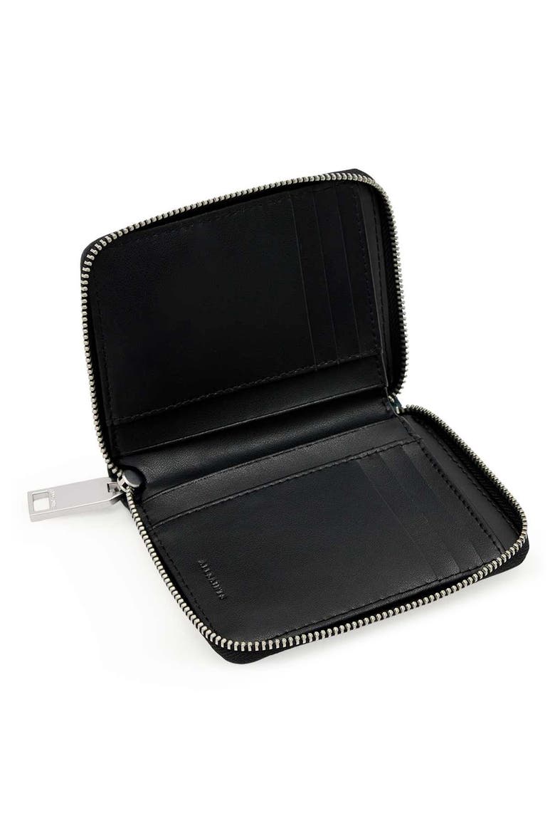 Lena Hex Leather Zip Wallet, Alternate, color, EMERALD GREEN