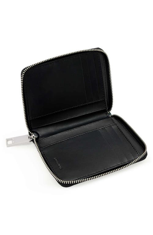 Allsaints Lena Hex Leather Zip Wallet In Green