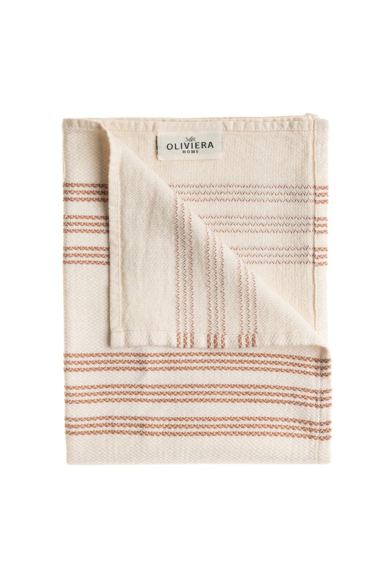 Allora Turkish Cotton Hand & Kitchen Towel Bundle, Alternate, color, Brown