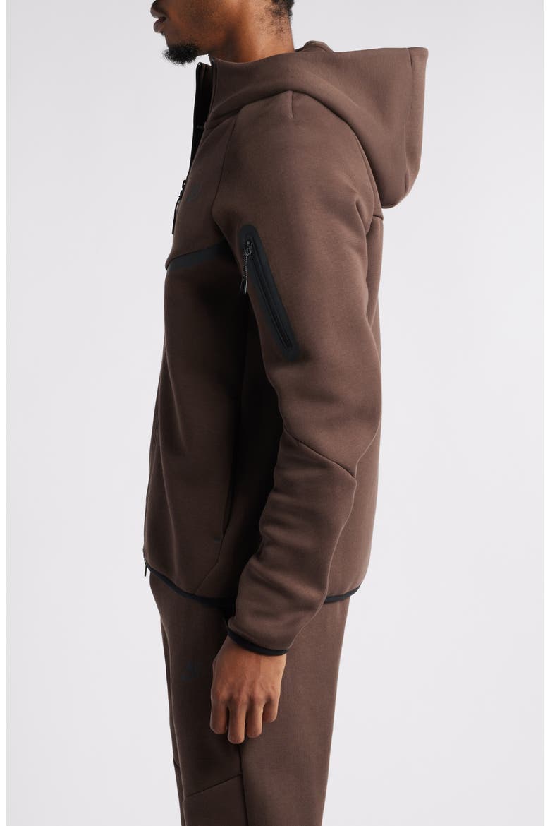 Tech Windrunner Zip Hoodie, Alternate, color, BAROQUE BROWN/ BLACK
