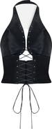 PCFG The Party Edit Crisscross Neck Lace Up Top