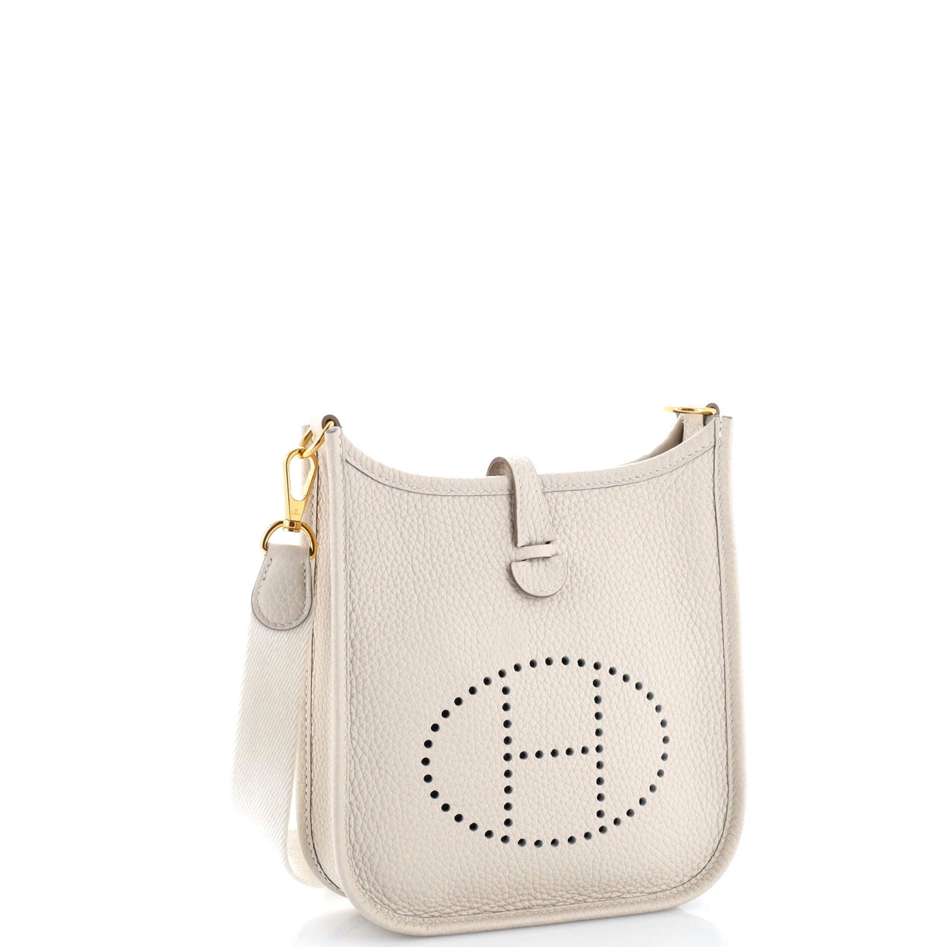 Pre-Owned Hermes Evelyne Bag Gen III Clemence TPM, Alternate, color, Craie