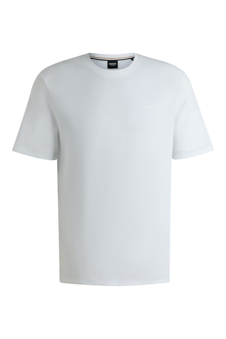 Waffle Knit Lounge T-Shirt, Alternate, color, WHITE