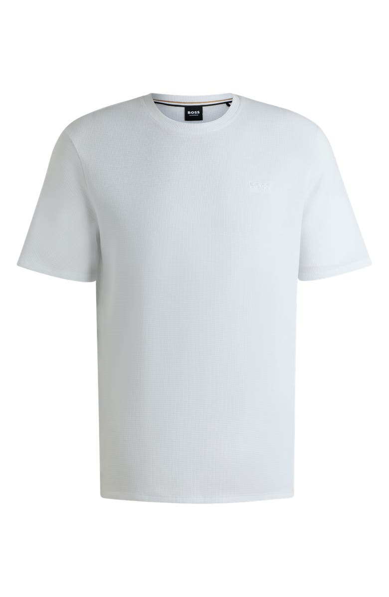 BOSS Waffle Knit Lounge T-Shirt, Alternate, color, White