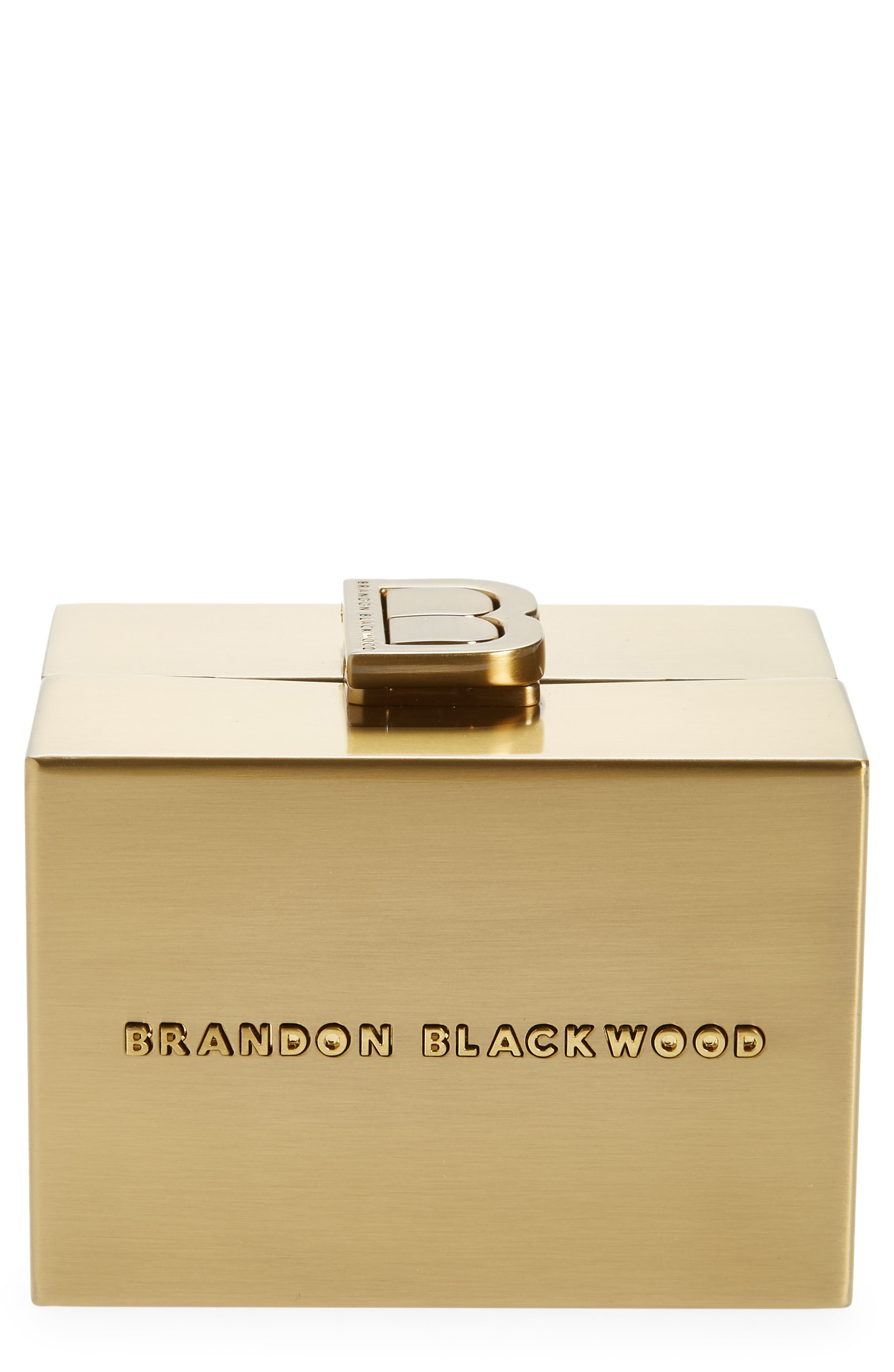 Brandon Blackwood Mini Metal Minaudière, Main, color, 