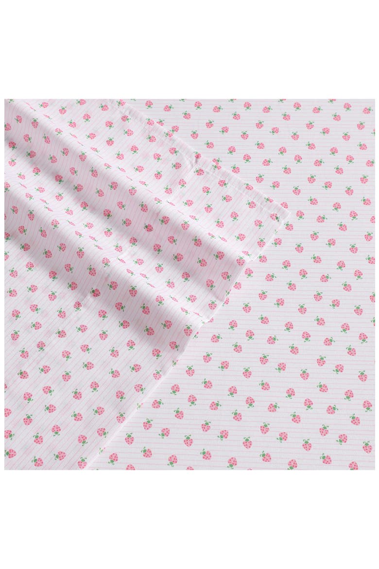 Sweet Lady Bug Print Microfiber Sheet Set, Alternate, color, LT-PASTEL PINK