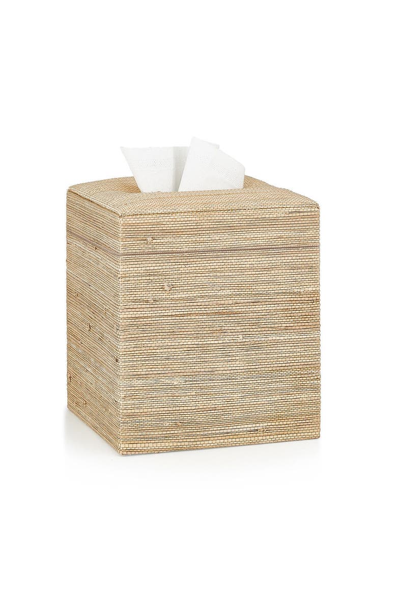 Araba Raffia Tissue Cover, Main, color, BEIGE