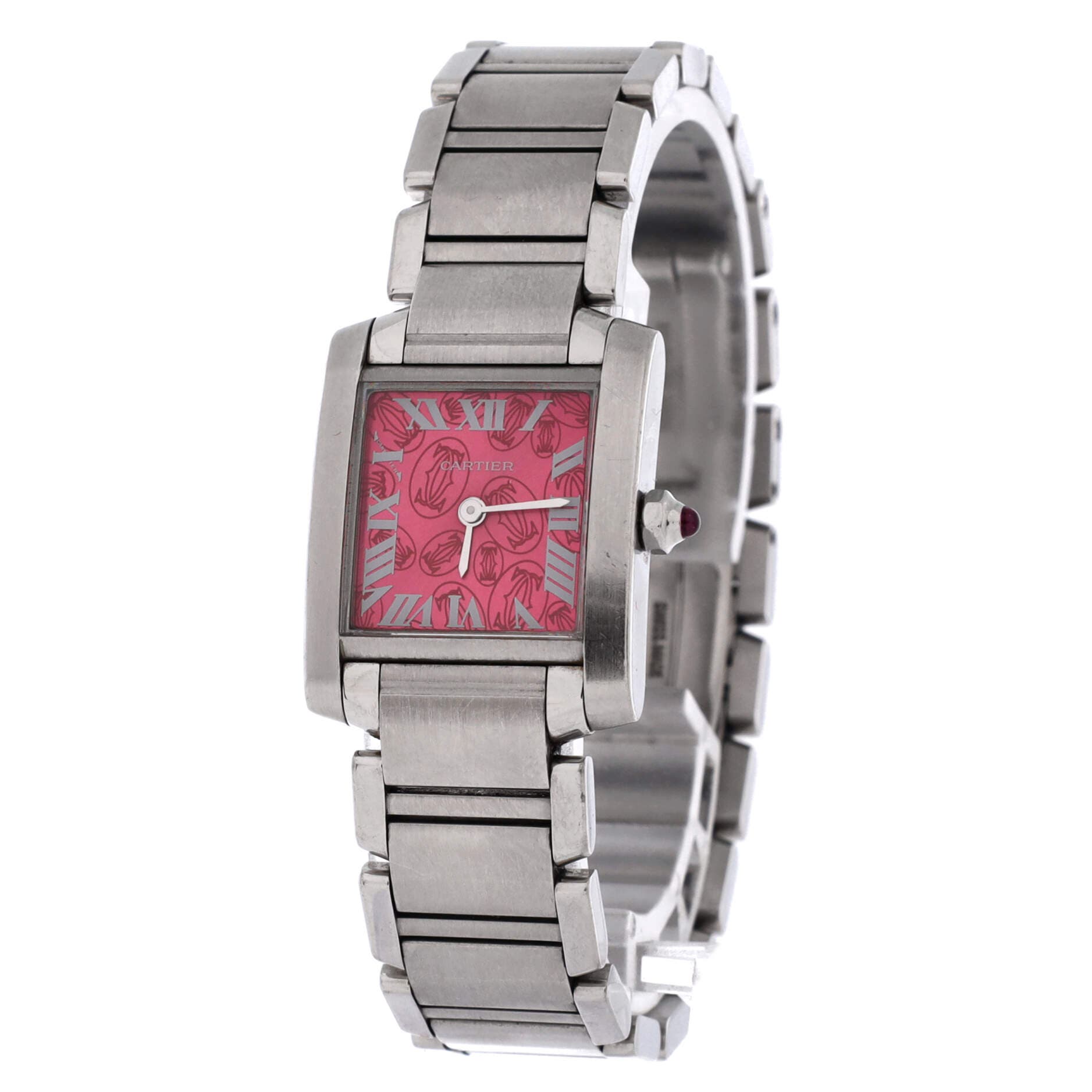 Limited Edition Tank Francaise Quartz Watch Stainless Steel 20, Alternate, color, Metallic Silver