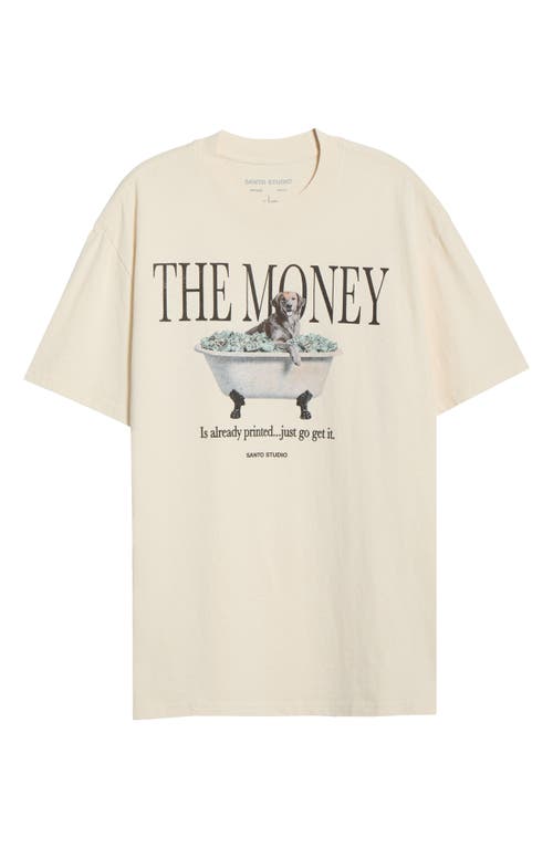 Santo Studio Printed Cotton Graphic T-shirt In White