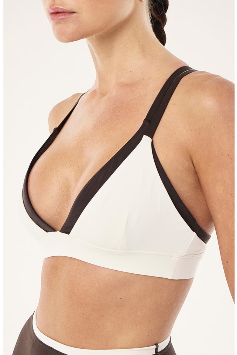 Activate Sports Bra, Alternate, color, COFFEE/ IVORY