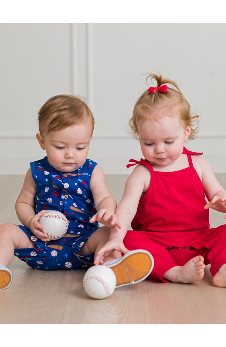 RuggedButts Baby Boys Pocket Knit Romper, Alternate, color, 