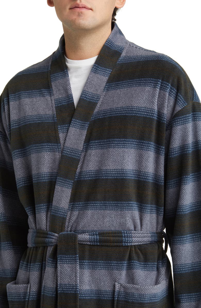 Majestic International Line Up Robe, Alternate, color, Charcoal Stripe