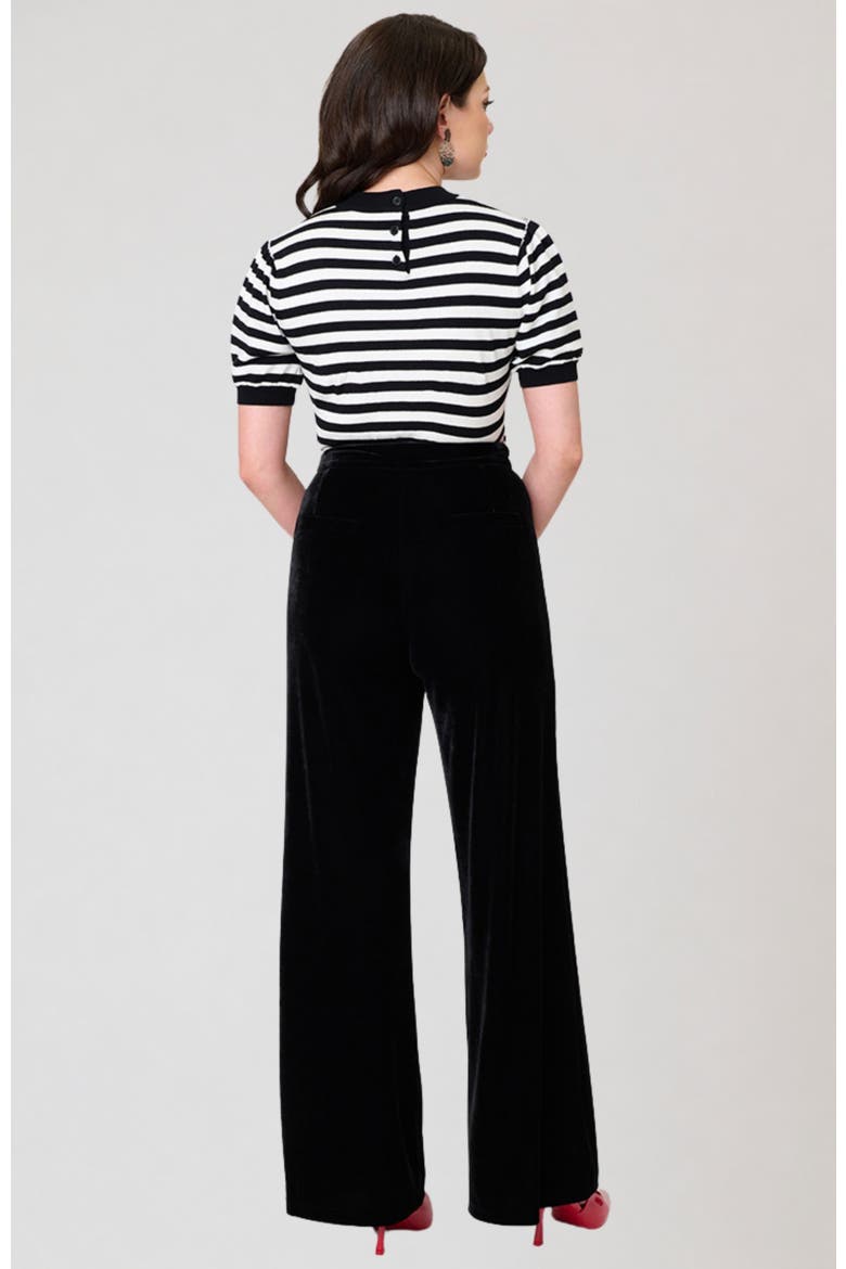1960s Wide Leg Pants, Alternate, color, Black Solid
