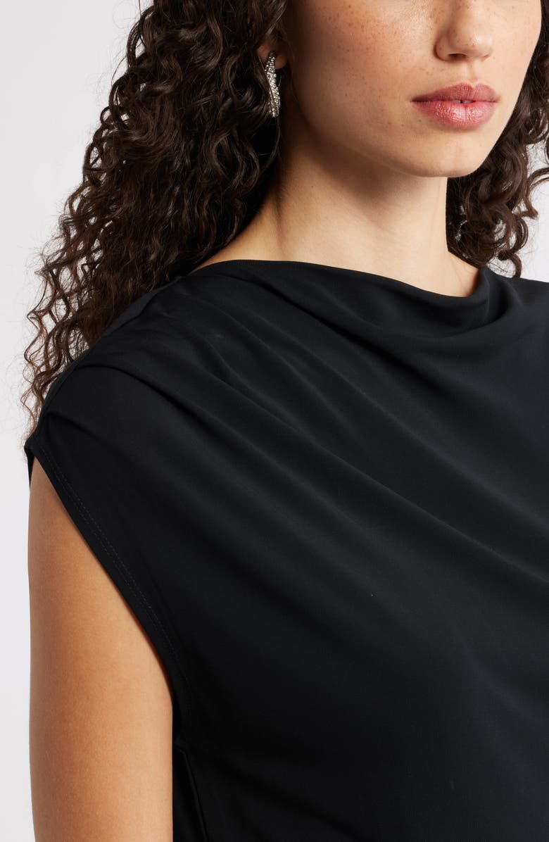 Nordstrom Draped Matte Jersey, Alternate, color, Black