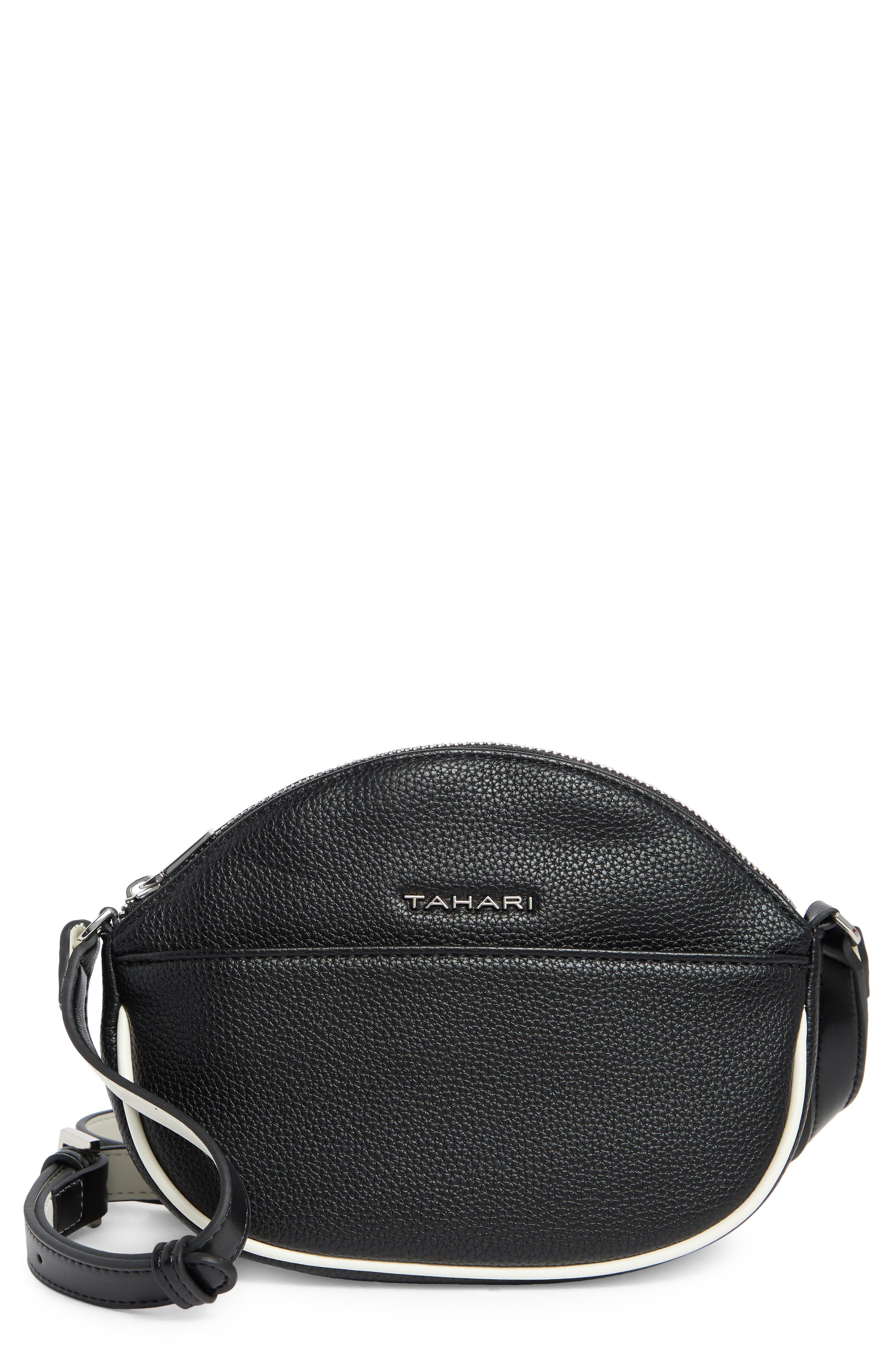 Tahari Crosby Crescent Crossbody Bag, Main, color, 